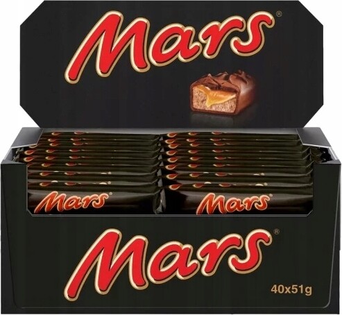 Mars Tyčinka s náplní s nugátovo-karamelovou příchutí 51 g, 40 kusů