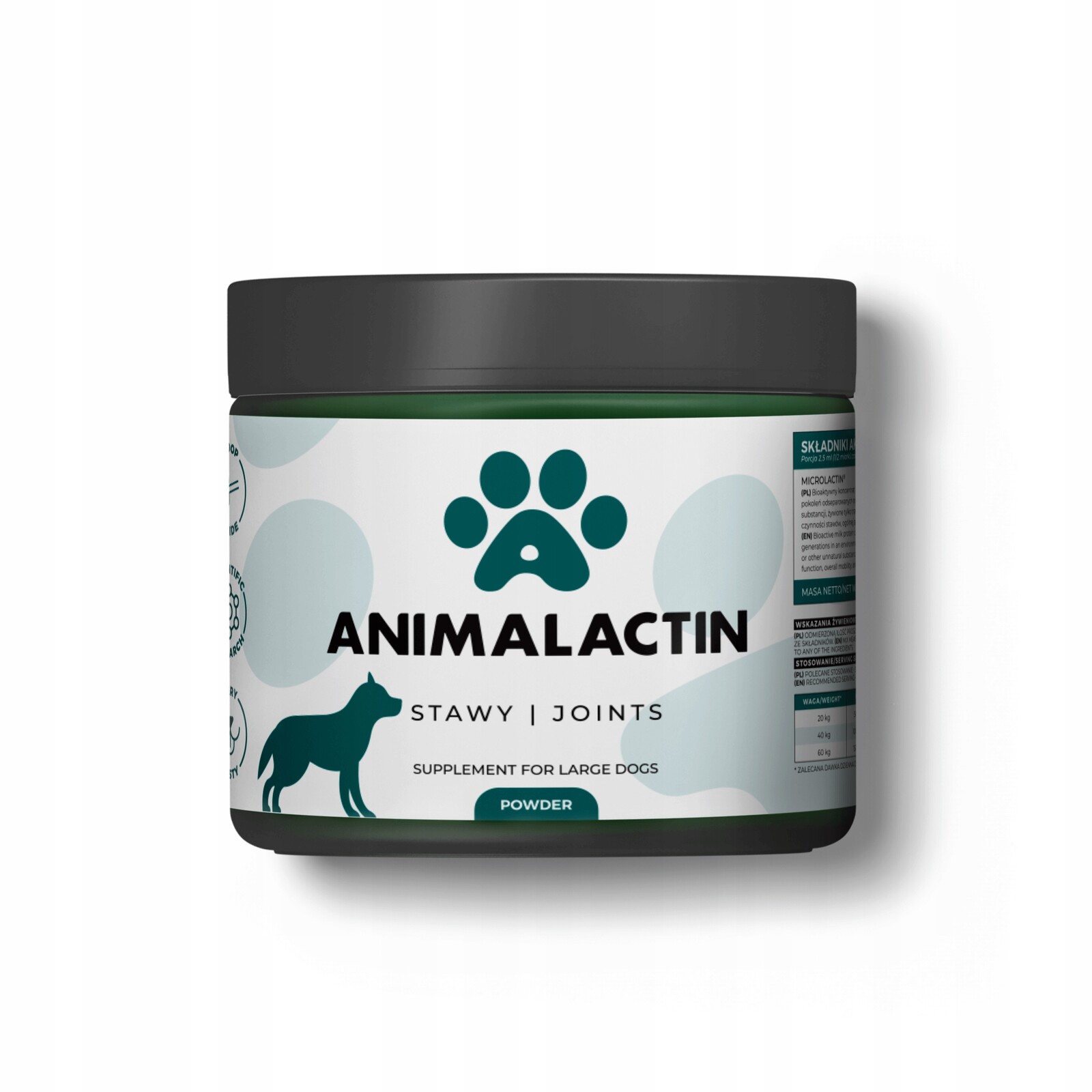 Animalactin pro velké psy zdravé klouby MicroLactin prášek s odměrkou