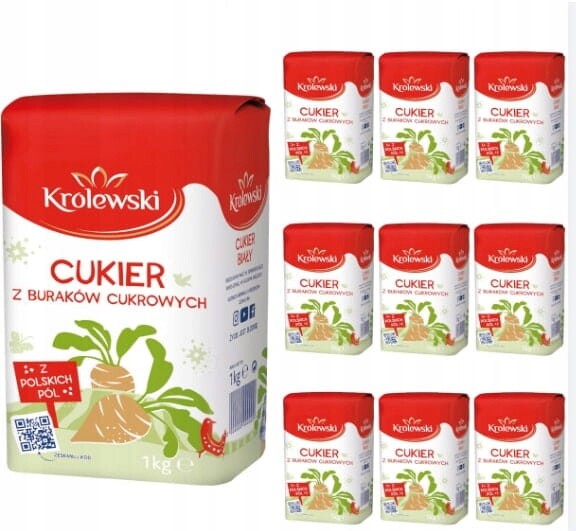 10 x 1 kg Polski Cukier bílý královský 10 kg
