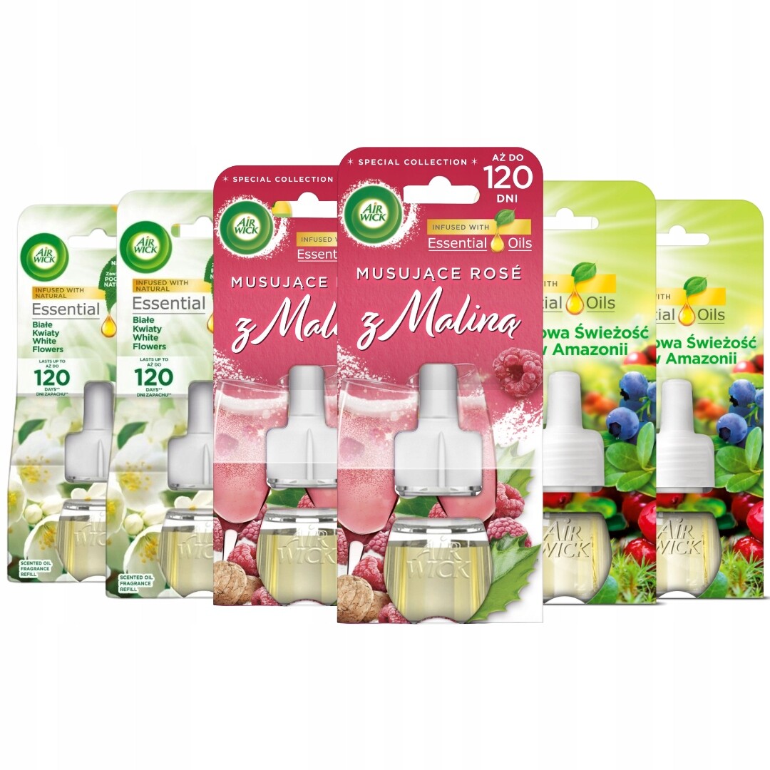 Air Wick Elektrická náplň Zásoba MIX vůní Sada 6 x 19 ml