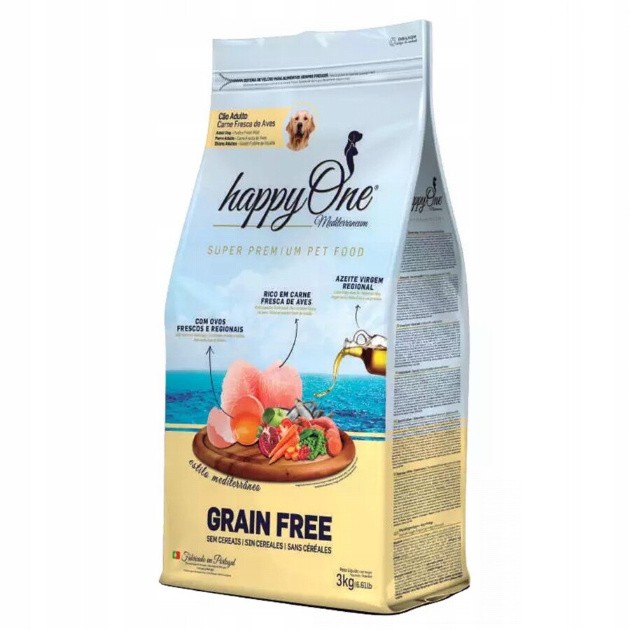 Suché Krmivo pro psa HappyOne Grain-Free Mediterraneum Adult Premium 12 kg