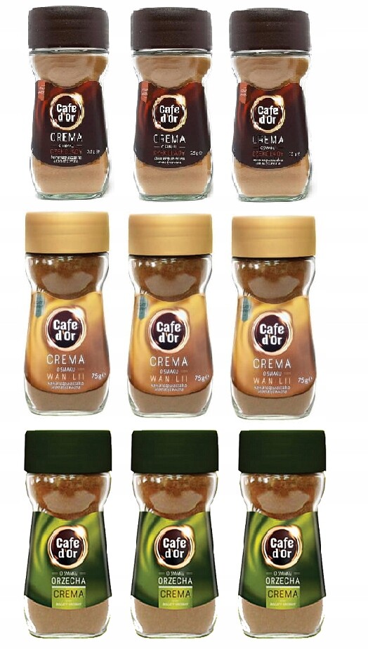Káva rozpustná Cafe d'Or Crema mix chutí 9x75
