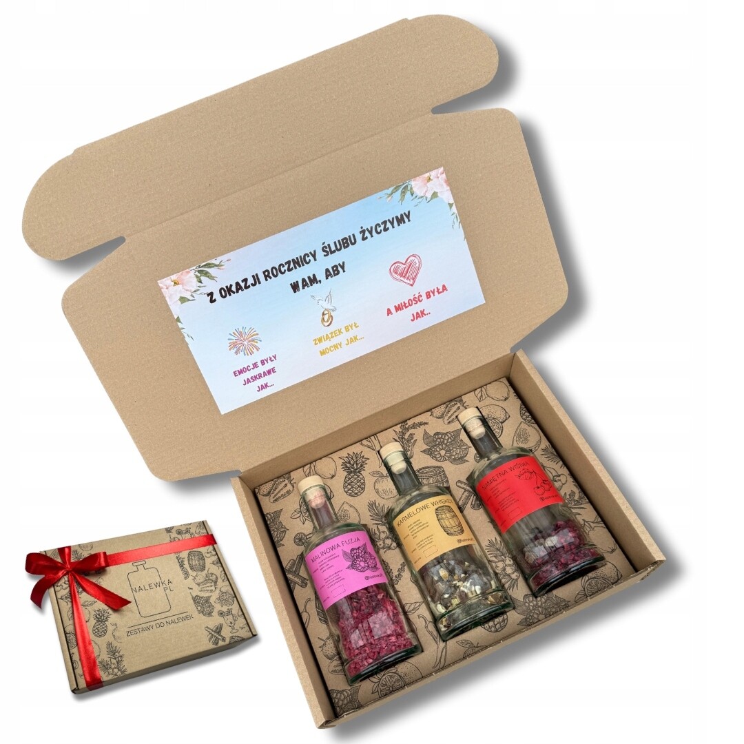Dárková sada na tinktury 3ks k Výročí Svatby pro blízké i rodiče