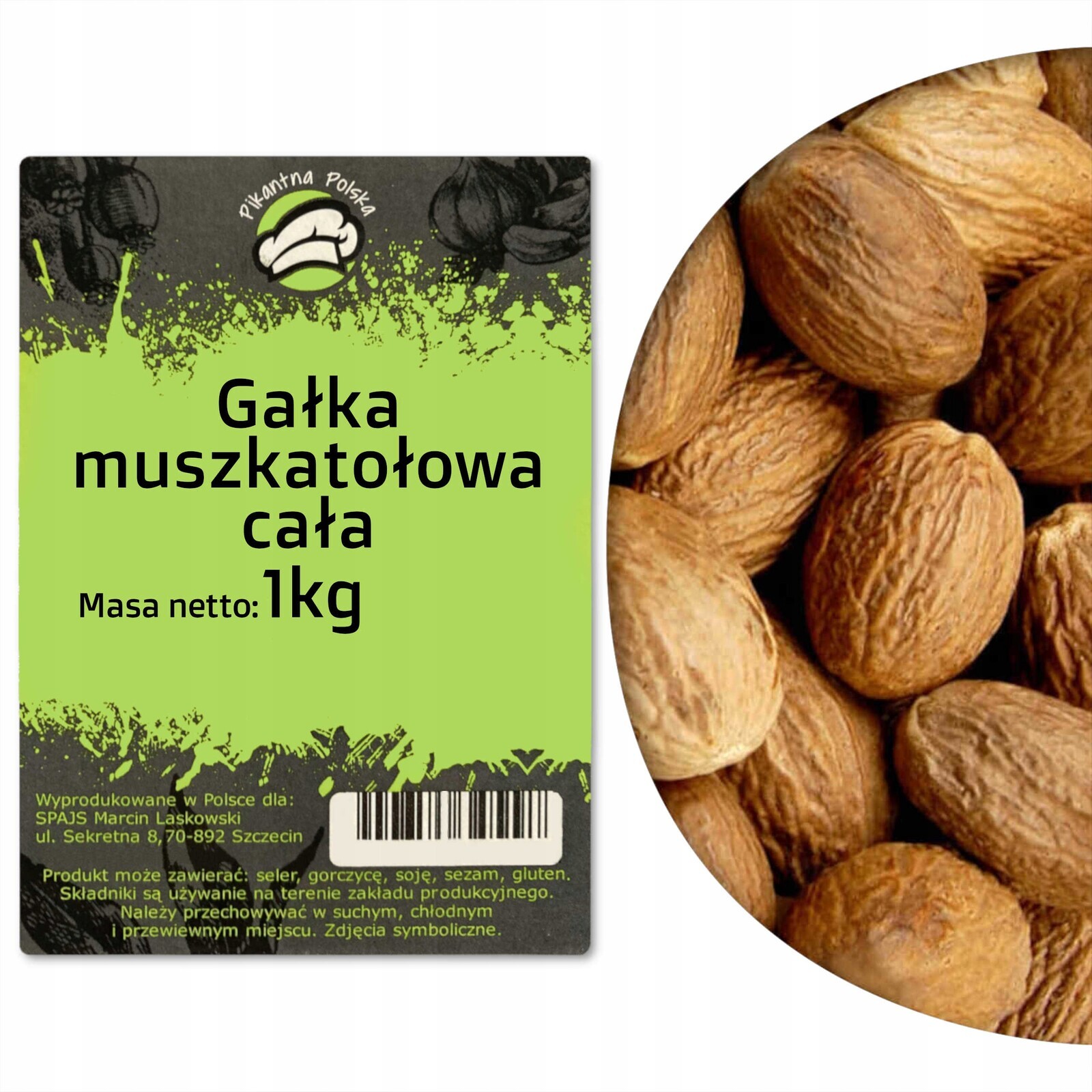 Muškátový oříšek celý 1 kg – Pikantna Polska