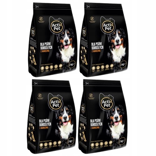 Krmivo s jehněčím masem pro psy 4x2 kg Activ Pet