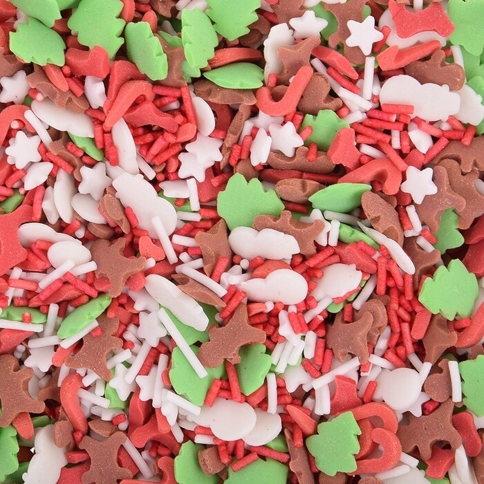 Cukrový posyp 1 kg veselý sněhulák konfety Vánoce