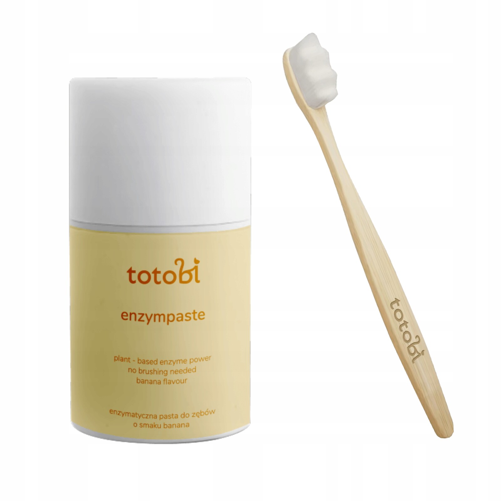 Totobi Enzymatická zubní pasta 50 ml Banánová kartáček Totobi