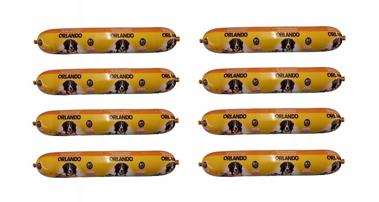 Tyčinka Klobása Krmivo pro psy s drůbežím masem Orlando 8 x 1 kg