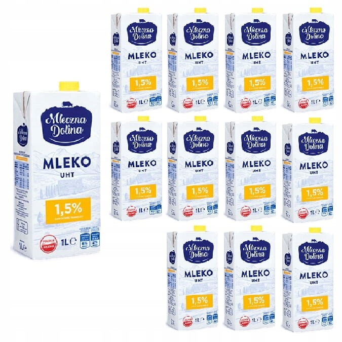 Mléko Uht 1,5% Polské Mléčné údolí 12 x 1L