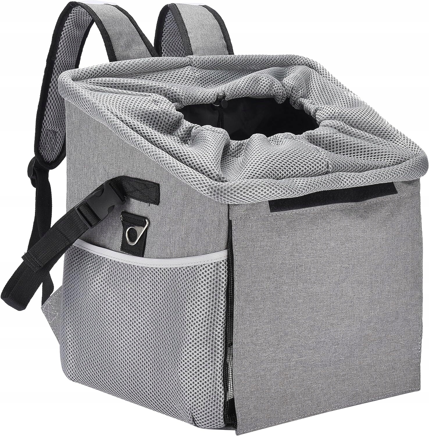 Přední košík na kolo batoh pro psa pro psa kočku do 4 kg Ddoxx šedý