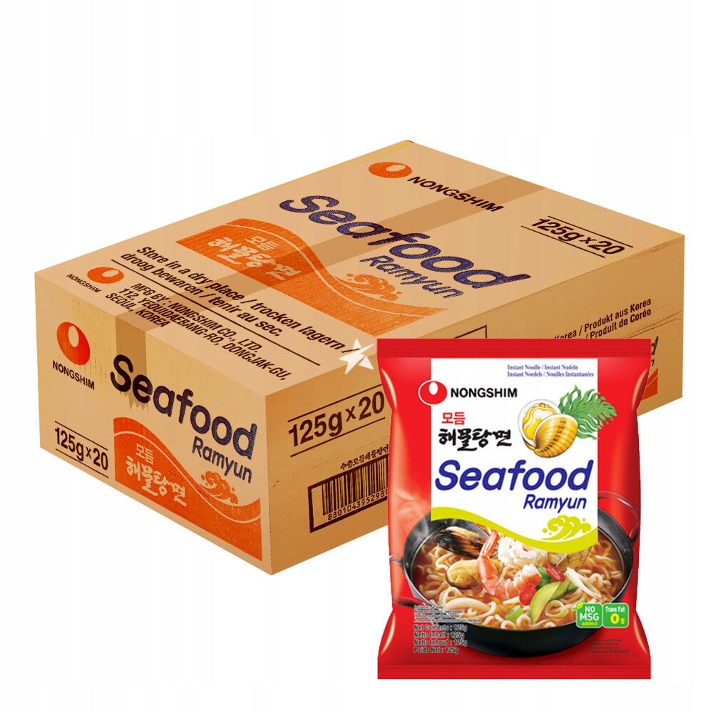 20 x Polévka Nongshim Seafood Ramyun instantní 125 g Korea