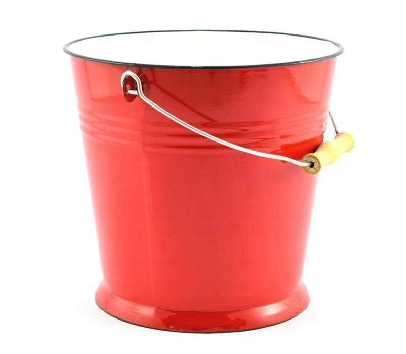 Igmar Emalia smaltovaný kbelík 26 cm 12 l červený hospodářský