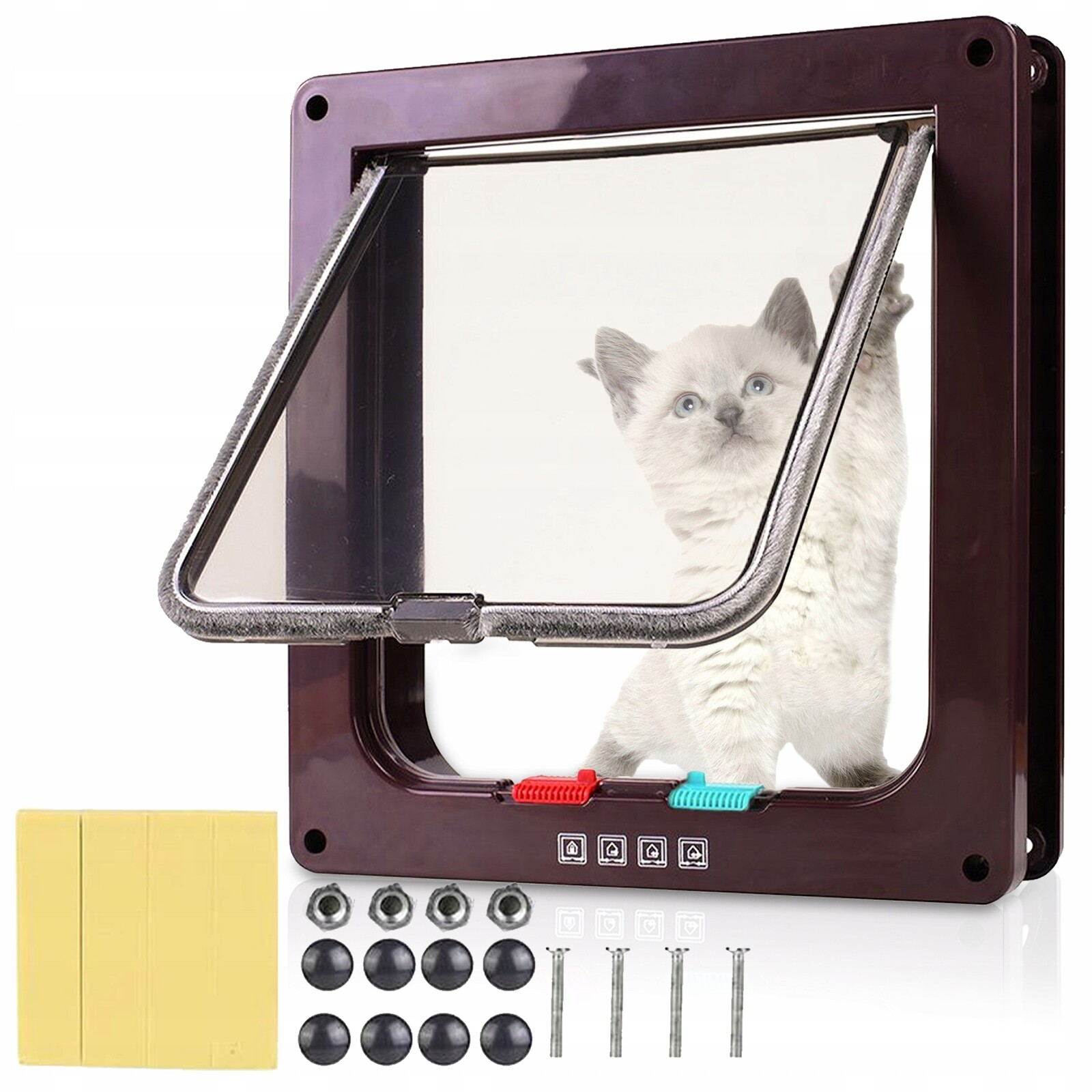 Kyvaté Dveře Pro Psy A Kočky Oboustranné Dveře S Klopkou 4 Směrné 4 Směrné XL