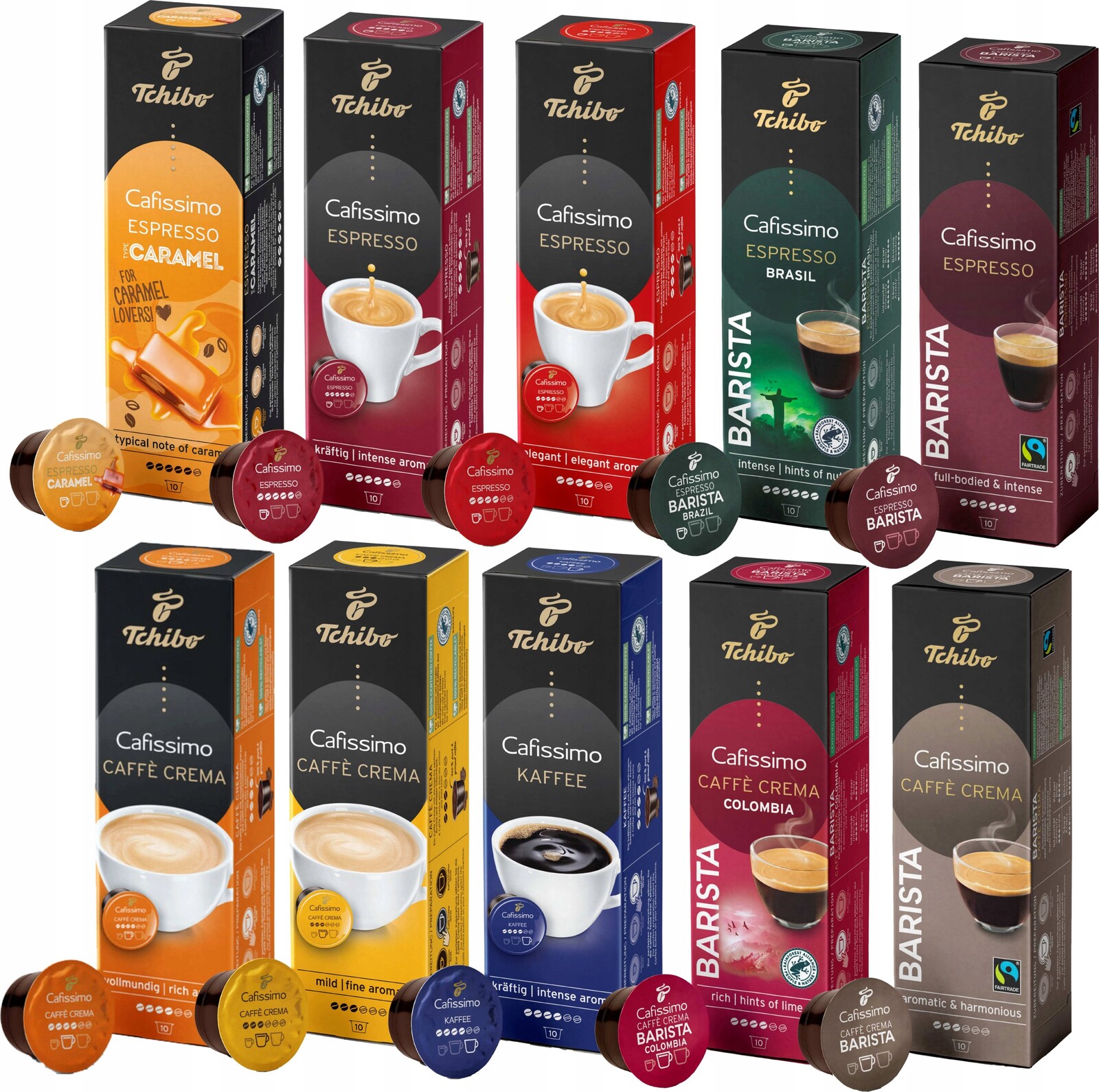 Kapsle Tchibo Cafissimo Set 10x10 MIX XXL