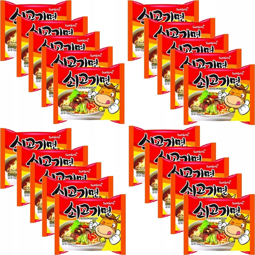 20 x Ostrá polévka sogokimyun s hovězí příchutí Samyang Buldak 120 g