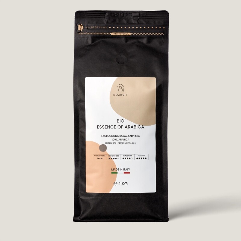 Bio Essence Of Arabica Káva Zrnková 1KG Organické Potěšení
