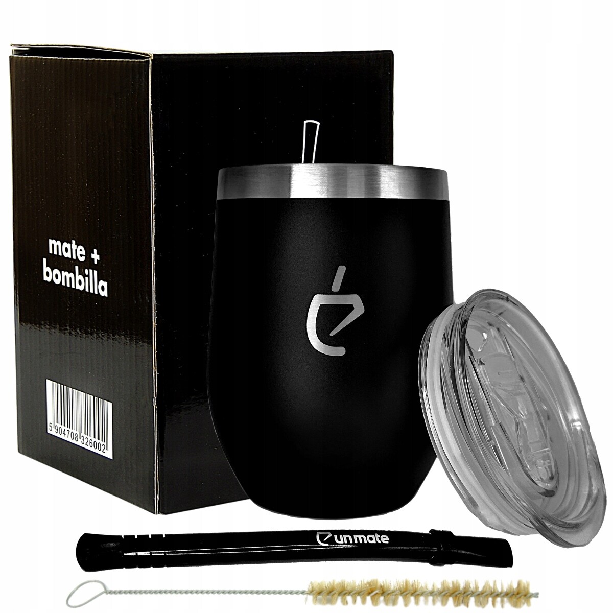 Černá Termolid sada pro yerba maté od Un Mate: termální matero, bombilla