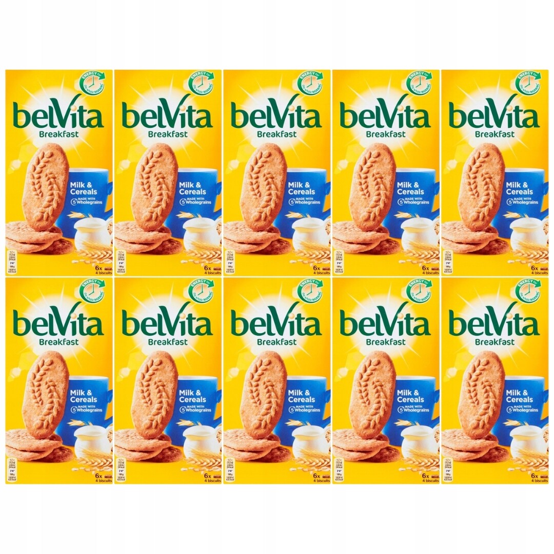 belVita Breakfast Obilné sušenky s mlékem 300 g x 10 kusů