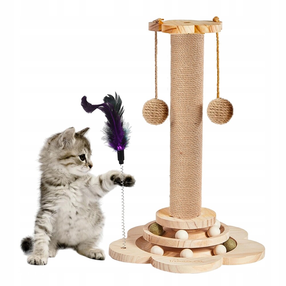 Škrabadlo Pro Kočky Domeček Sloupek Sisal Na Škrábání Věž Hračka
