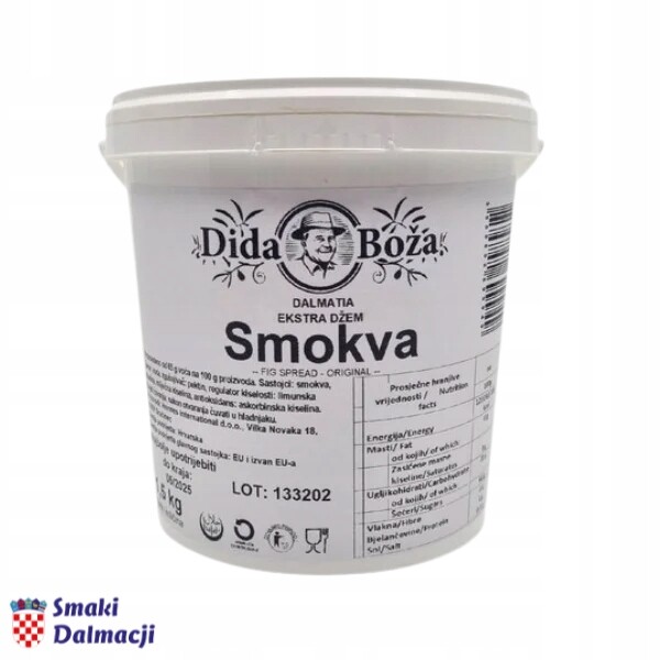 Fíková Marmeláda (Smokva) Eco 1,5kg Dida Boža