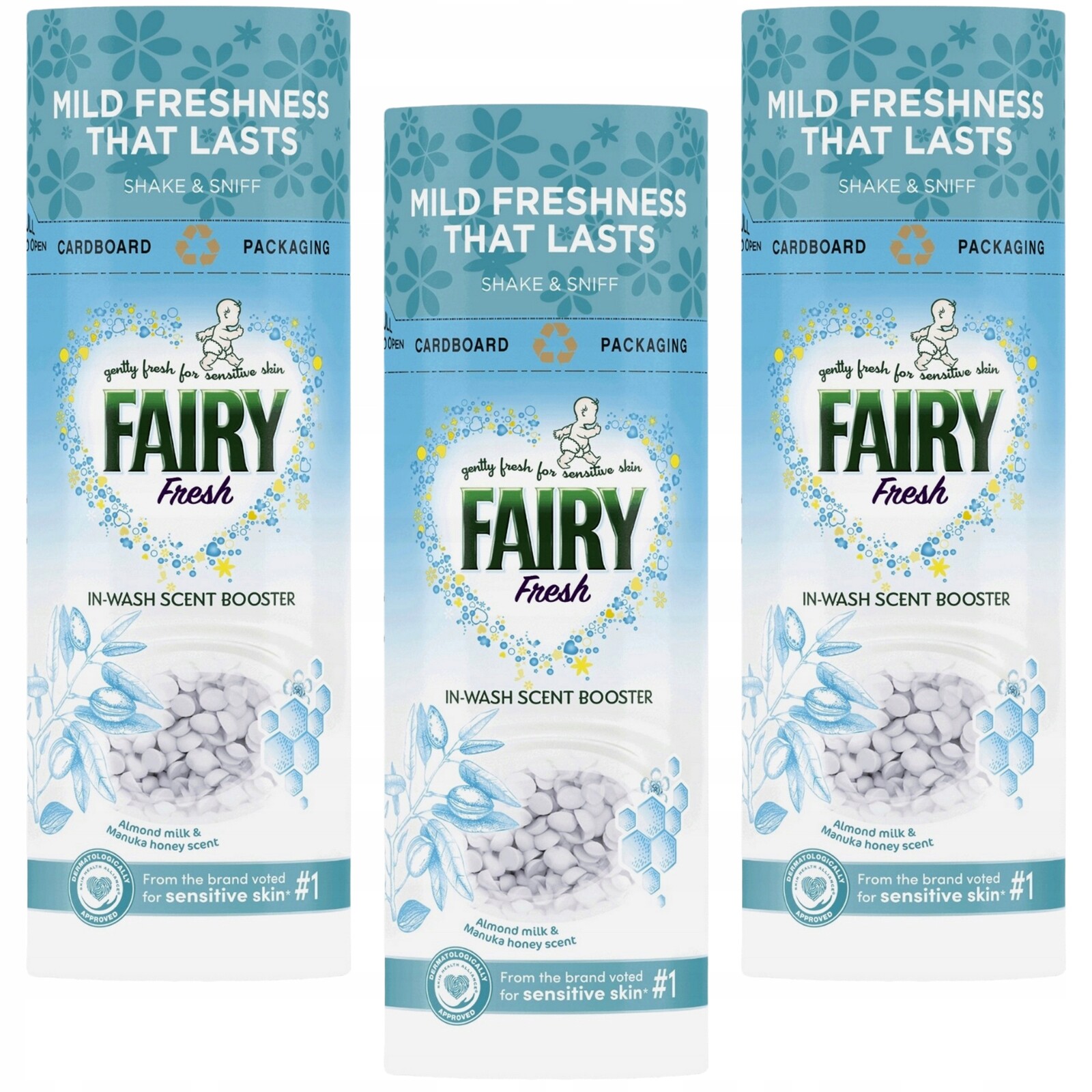 3x Vonné perličky do praní Zesilovač vůně Fairy Mandle Med 176 g