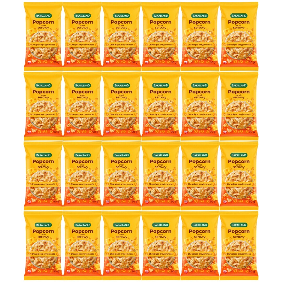Bakalland Popcorn s sýrovou příchutí 90 g x 24 kusů