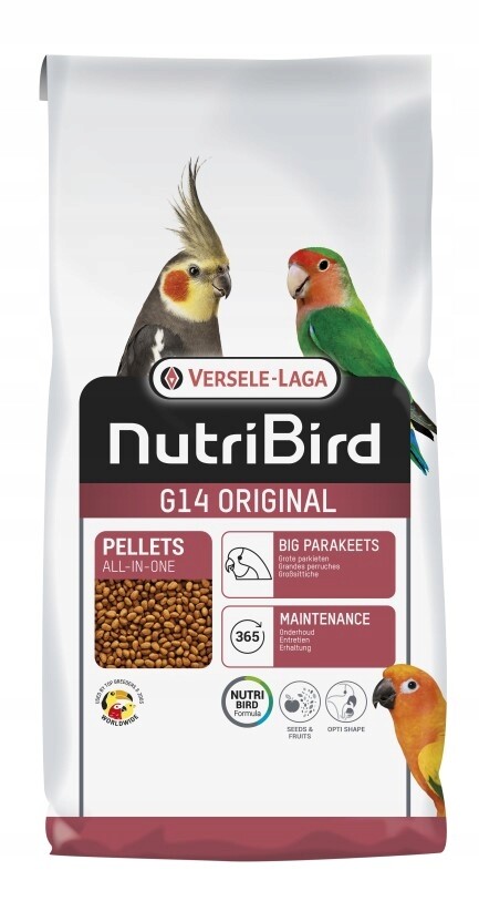 Granule Versele-LagaNutriBird G14 Original 10 kg granule pro středně velké papoušky