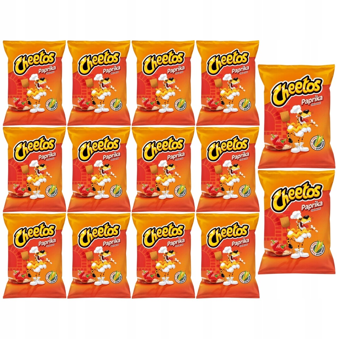 Cheetos Kukuřičné křupky s příchutí papriky 130 g x 14 kusů