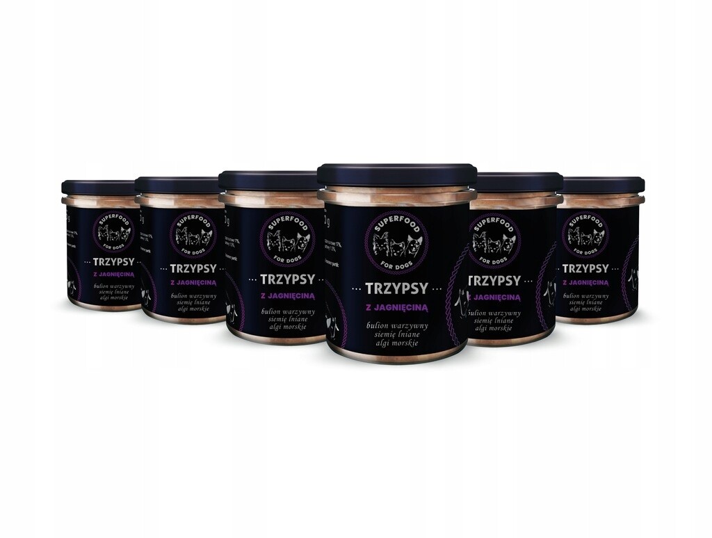 Třípsy S Jehněčím Masem Vlhké Krmivo Sada 6 X 300 G