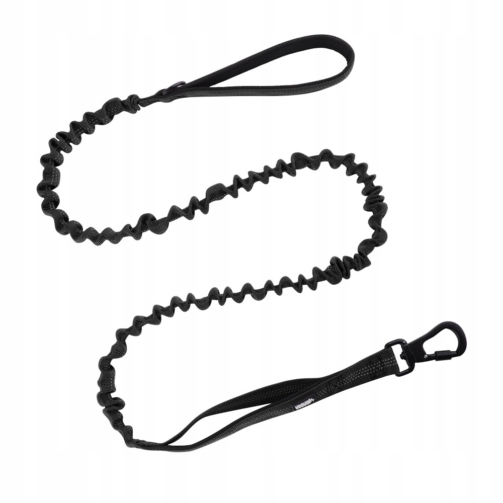 Vodítko s tlumičem pro velkého psa, silná, černá Huggy Doggy Alpha XL