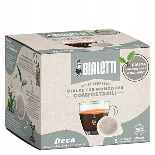 Bialetti Káva sáčky Ese 44 mm Deca 50 padů Bez Kofeinu