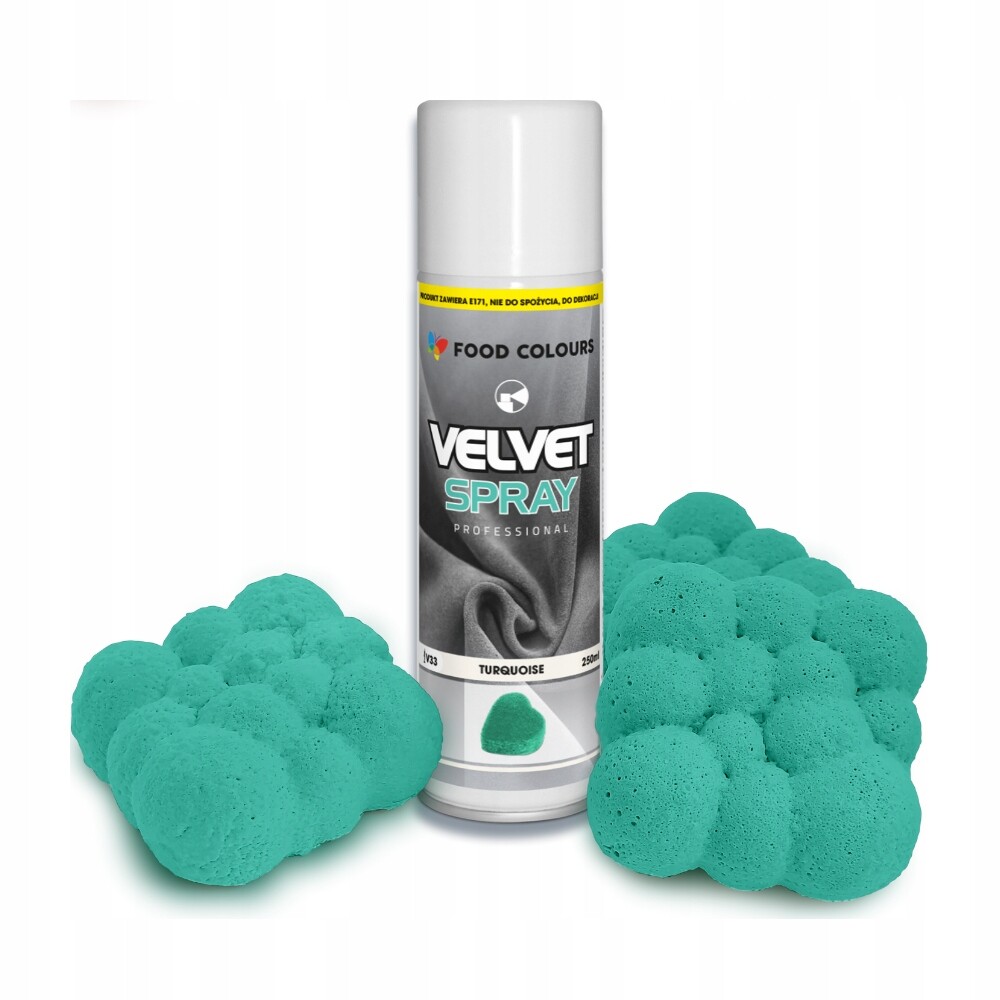 Food Colours Velvet sprej tyrkysová 250 ml