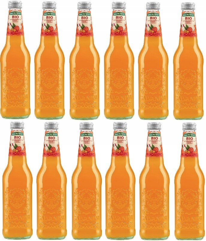 12 x Gazovaná Oranžáda Galvanina Bio Mandarinka 350 ML