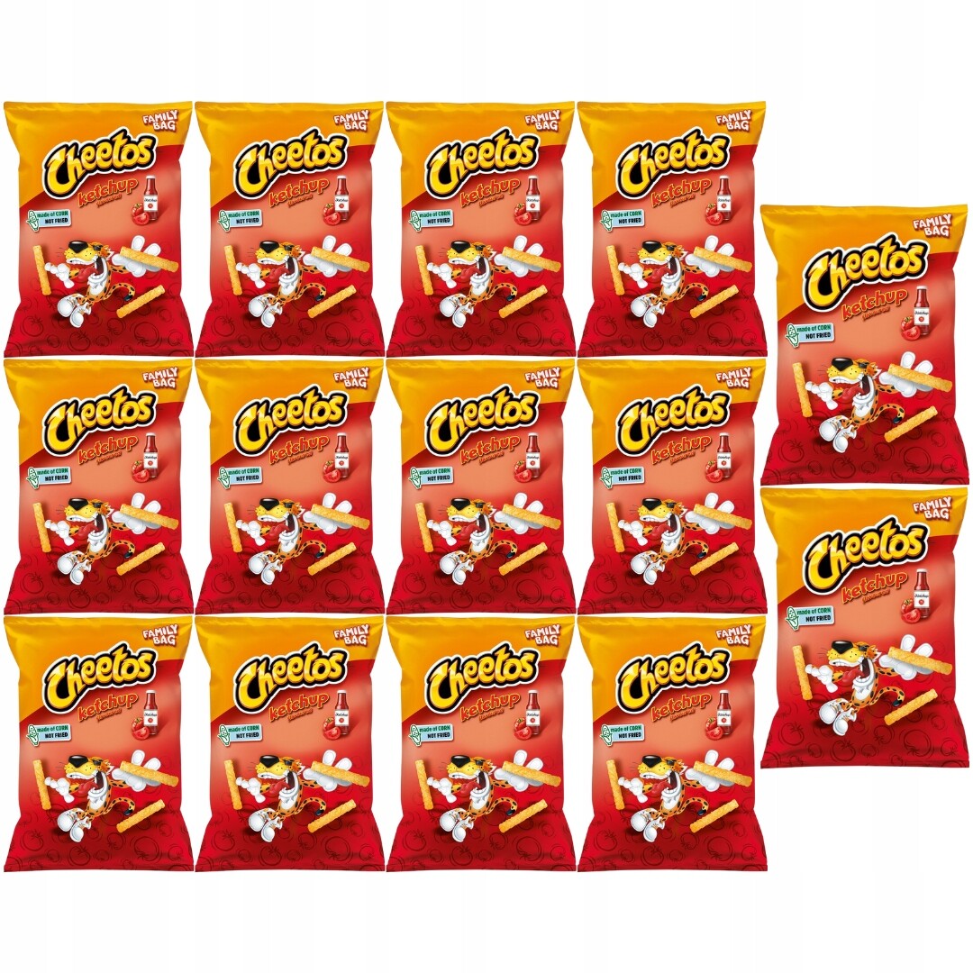 Cheetos Kukuřičné křupky s kečupovou příchutí 150 g x 14 kusů