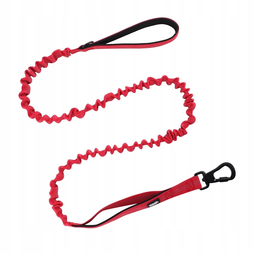 Vodítko s tlumičem pro bungee běhání červená silná Huggy Doggy Alpha L