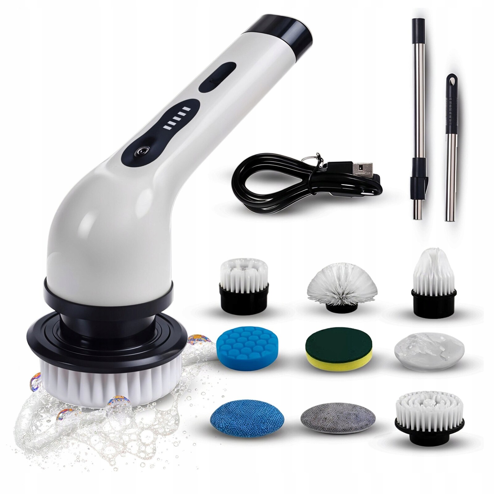 Bezdrátový Elektrický Teleskopický Rotační Kartáč Mop Turbomop 9v1