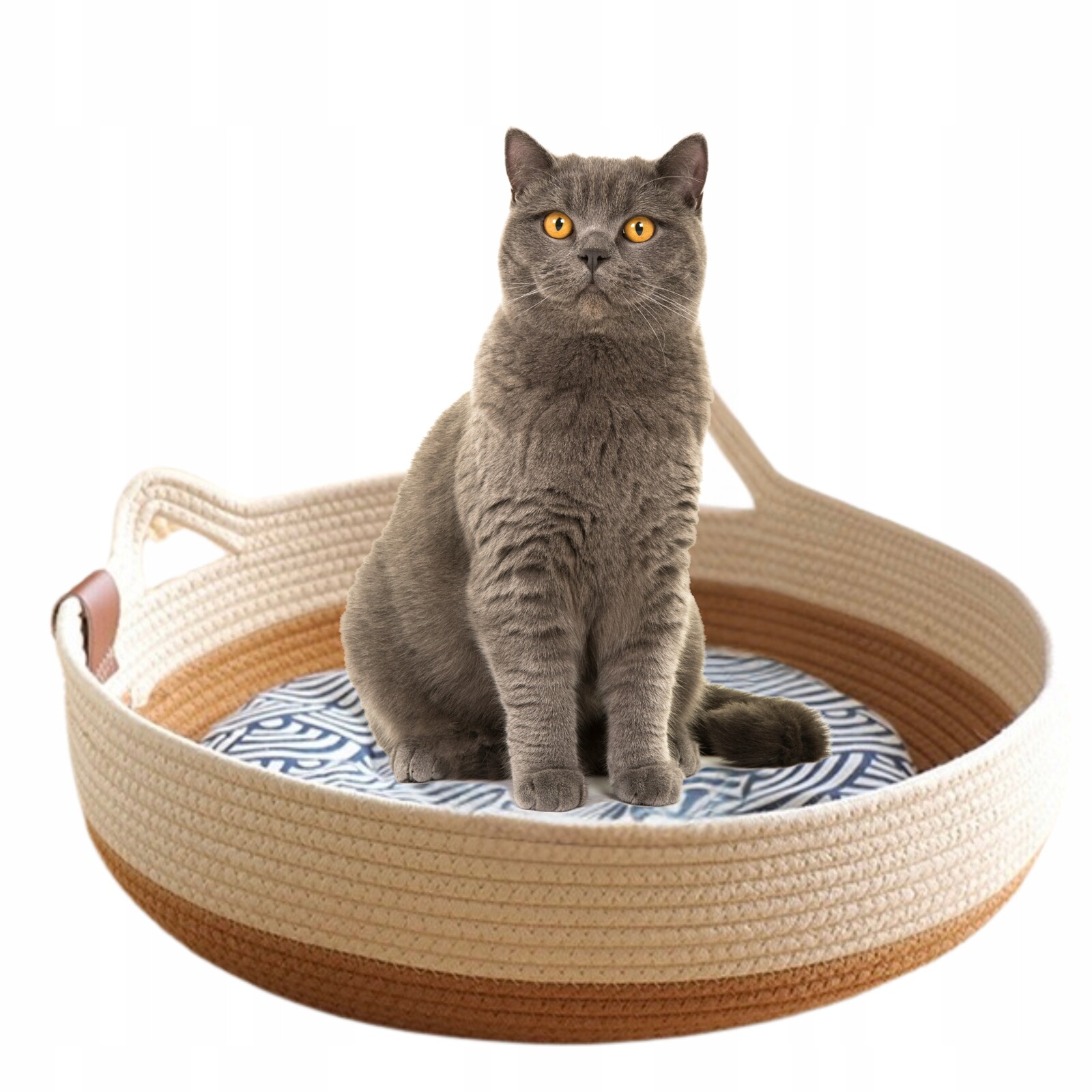 Pelíšek Pro Kočky Velký Proutěný Koš Měkká Podložka Potah Siemiec