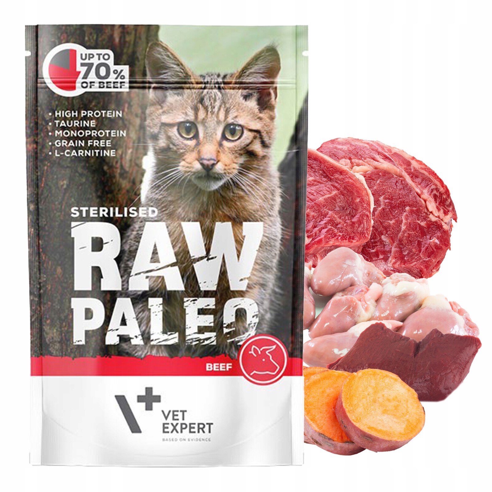 Raw Paleo Sterilised Mono mokré krmivo pro kočky Mix chutí 12 x 100 g