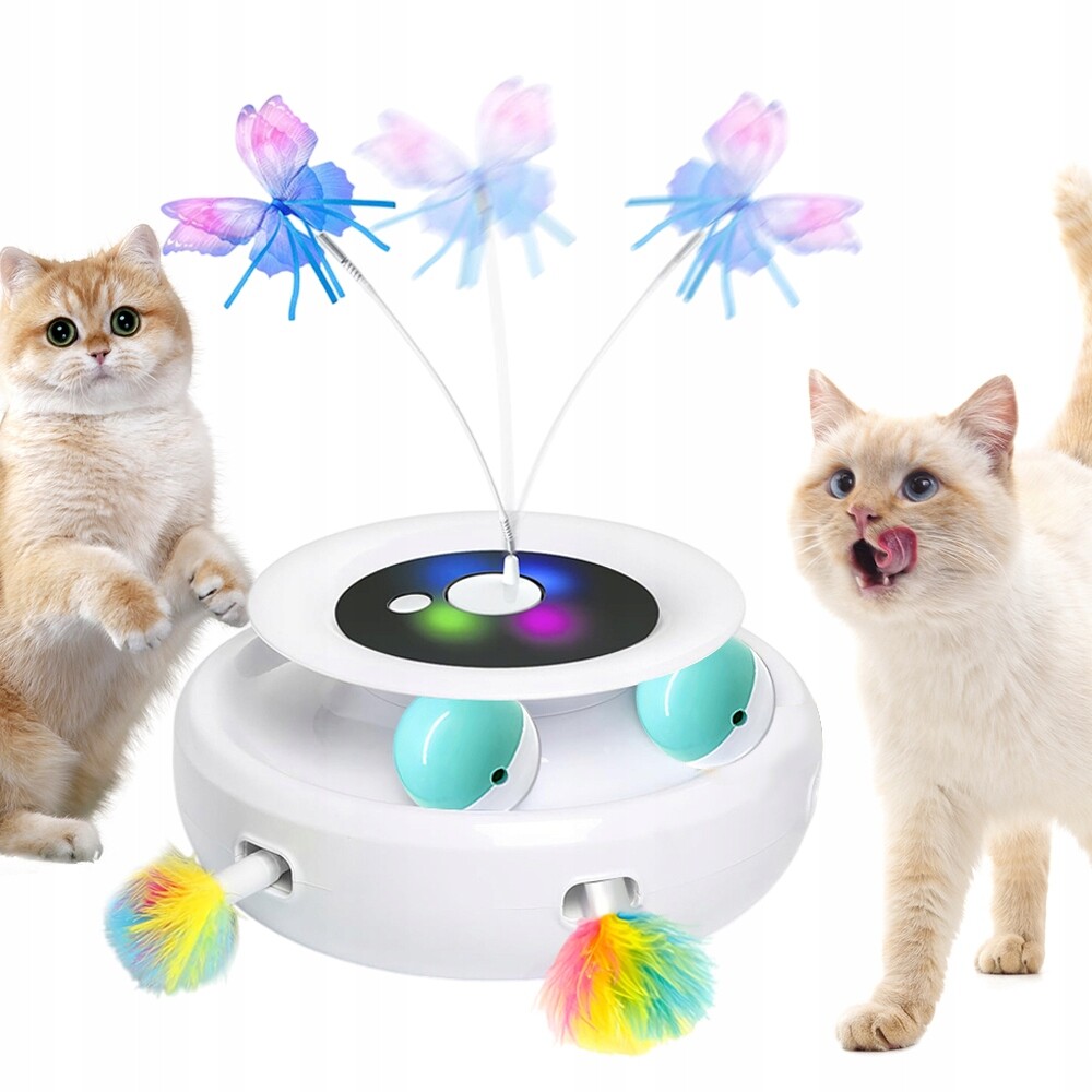 Interaktivní Hračka Pro Kočky Odolná Usb S Abs Motýlky