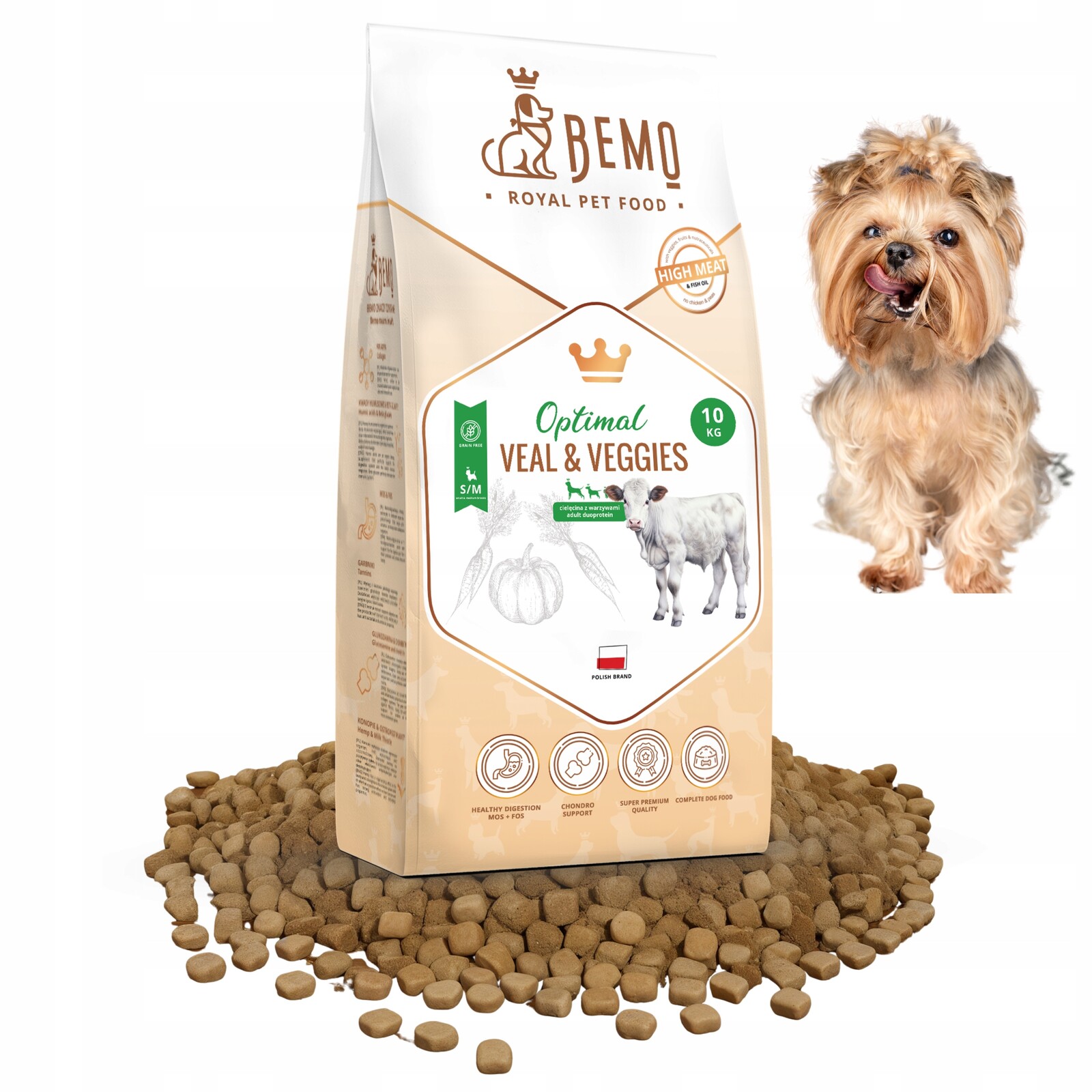 Krmivo pro psy Bemo Optimal Veal S/m 10 kg s telecím masem a zeleninou