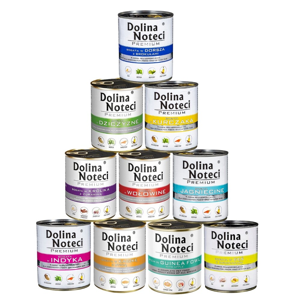 Dolina Noteci Premium Vlhké krmivo mix chutí 10x800 g