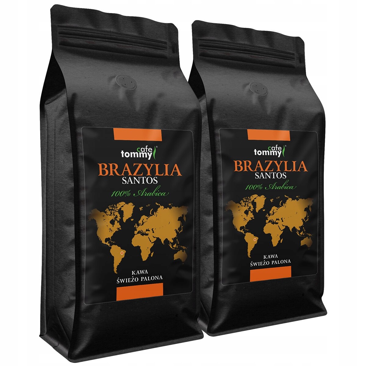 Káva zrnková Brazílie Santos 2 kg Čerstvě pražená 100% Arabica Tommy Cafe