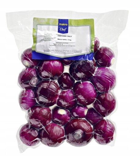 Makro Chef Cibule červená loupaná 2 kg