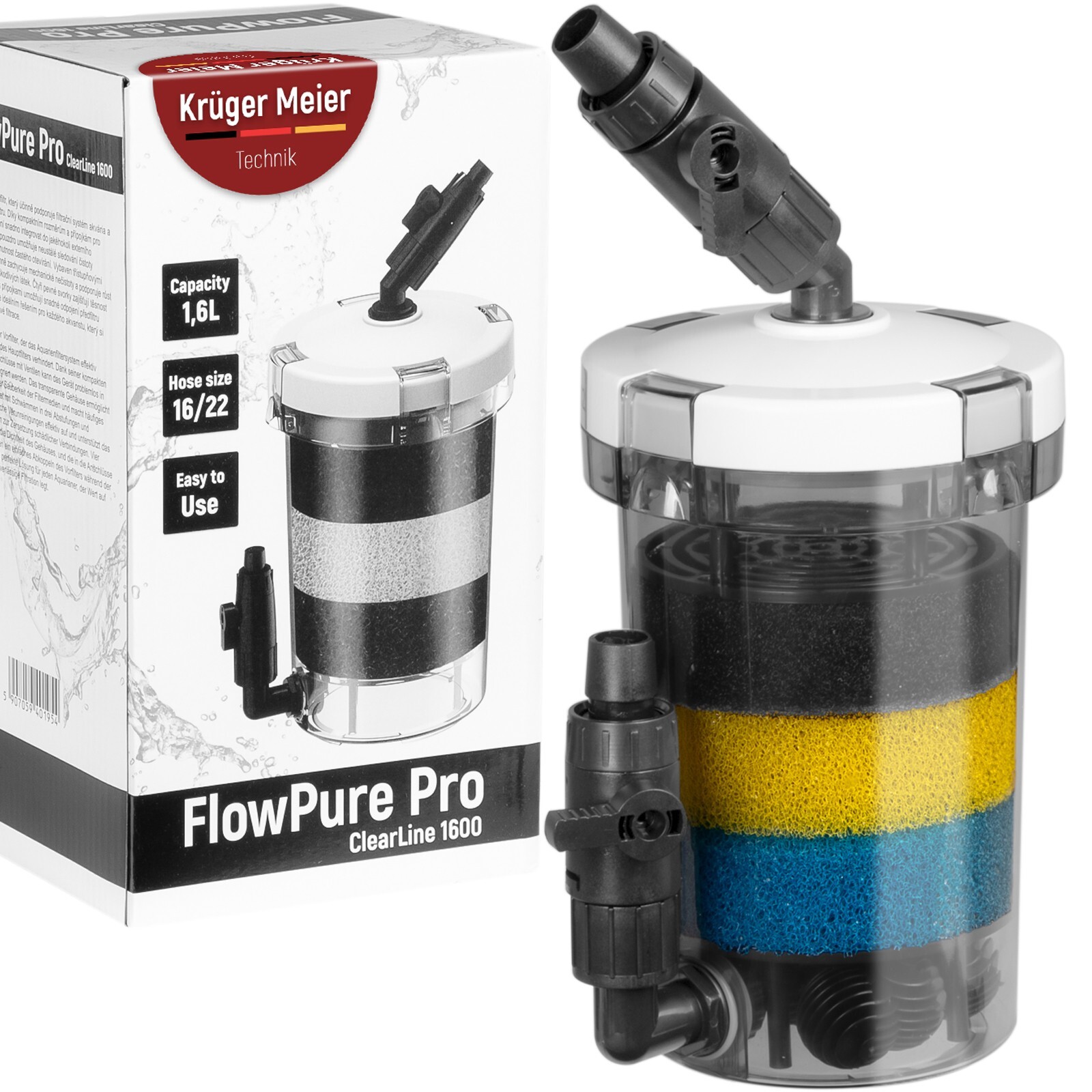 Kruger Meier FlowPure Pro 1600 vnější předfiltr na kelímky 16/22 /Kruge