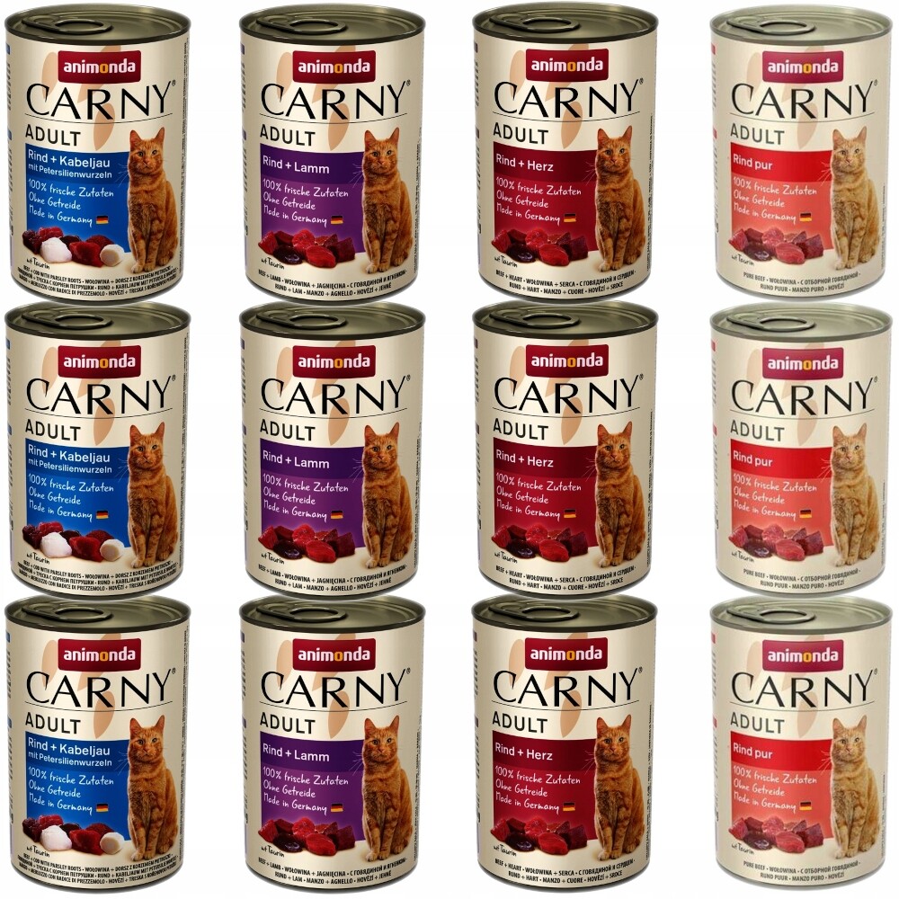 Animonda Carny Adult mix chutí hovězí krmivo pro kočky konzerva 12x400g