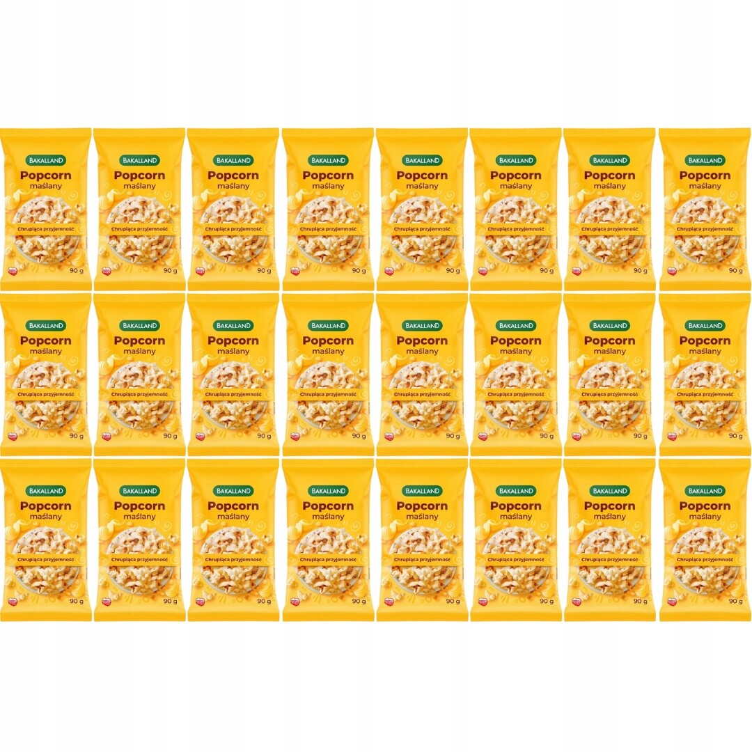 Bakalland máslový popcorn 90 g x 24 kusů
