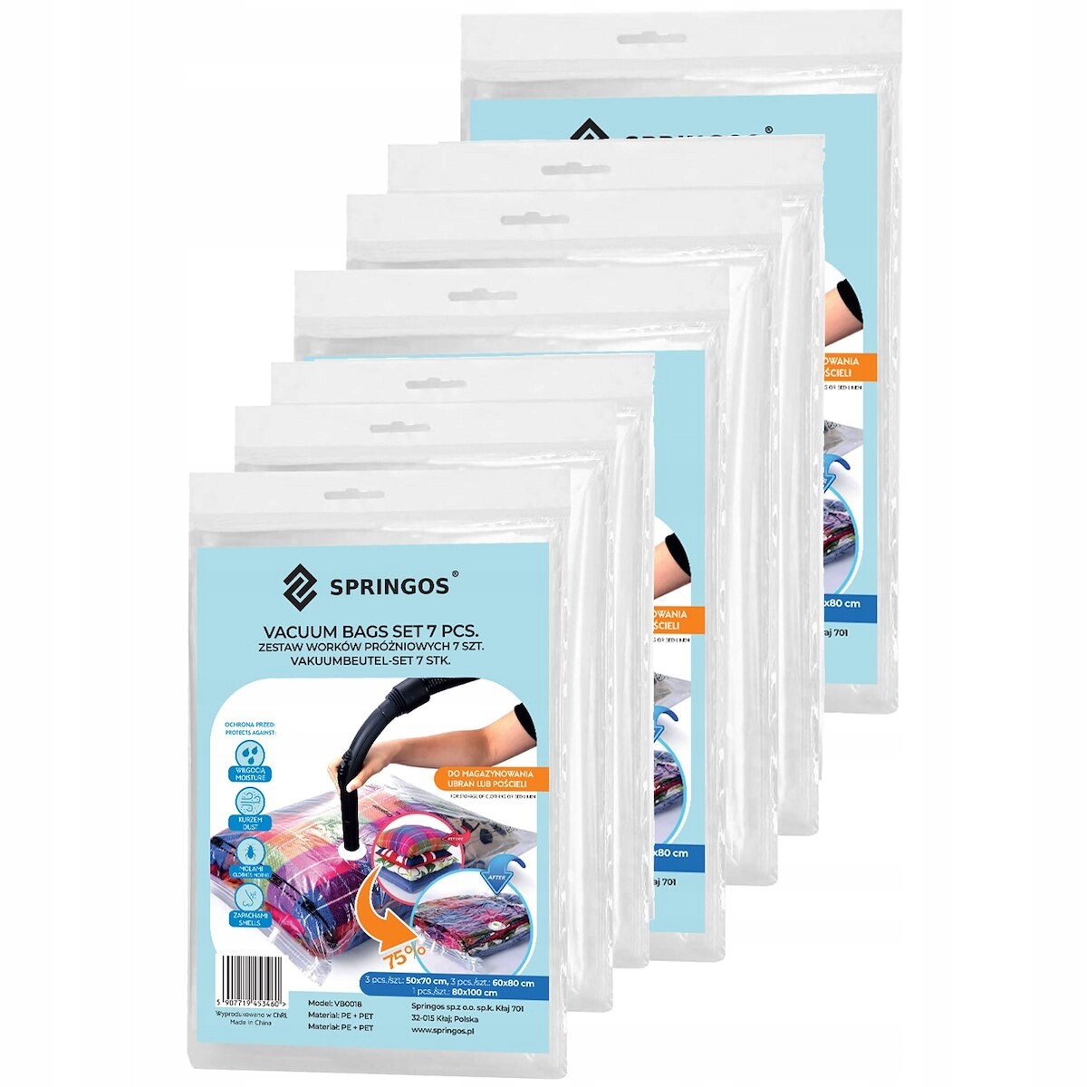 Vakuové Sáčky Na Oblečení Povlečení 7 Kusů 3 Druhy Silných Sáčků