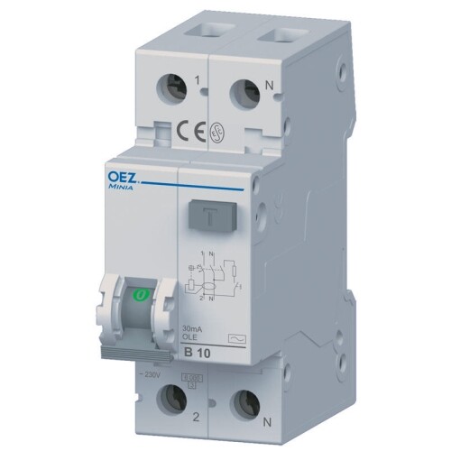 Proudový chránič s jističem OEZ OLE-16C-1N-030AC 16A 30mA AC