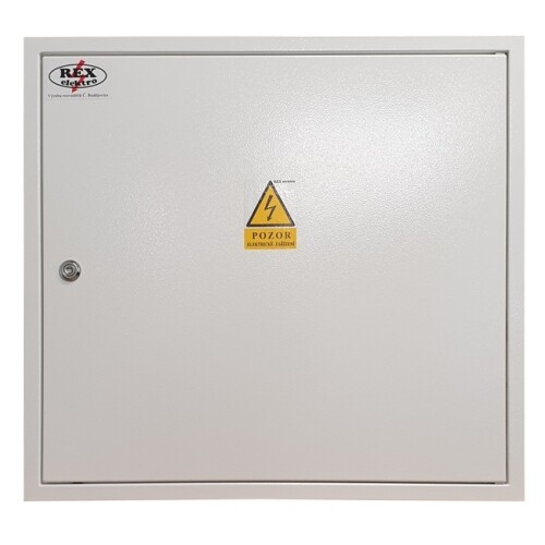 Elektroměrový rozvaděč REX Elektro RE 1/1/VP+24M podružná část vlevo zapuštěný pro ČEZ s hlavním vypínačem 59245