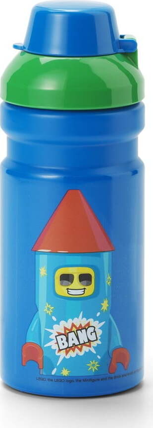 Modrá dětská lahev 390 ml Rocket – LEGO®